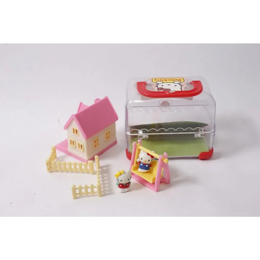 1990s Sanrio Hello Kitty Happy Town Small Playset w Carry Case ~ 260817-WH 1194